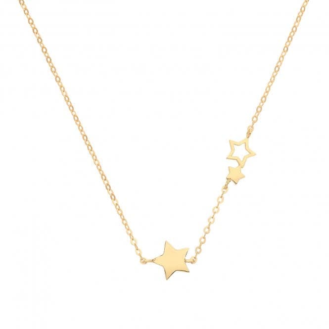 9ct Yellow Gold Trail Of Stars Necklet NK1610Acotis Gold JewelleryNK1610