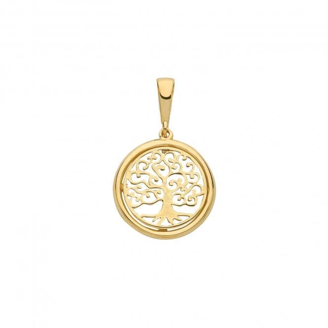 9ct Yellow Gold Tree Of Life Round Pendant PN1077Acotis Gold JewelleryPN1077