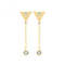 9ct Yellow Gold Triangle With Bezel Zirconia Drop Earrings ES1636Acotis Gold JewelleryES1636