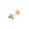 9ct Yellow Gold Tricolour Zirconia Flower Cartilage Labret ES2050Acotis Gold JewelleryES2050