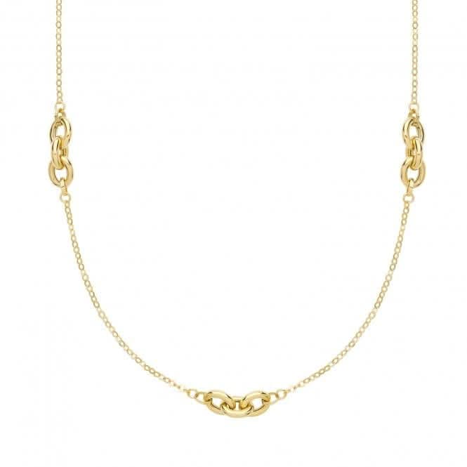 9ct Yellow Gold Triple Interlocking Circle Necklet NK372Acotis Gold JewelleryNK372