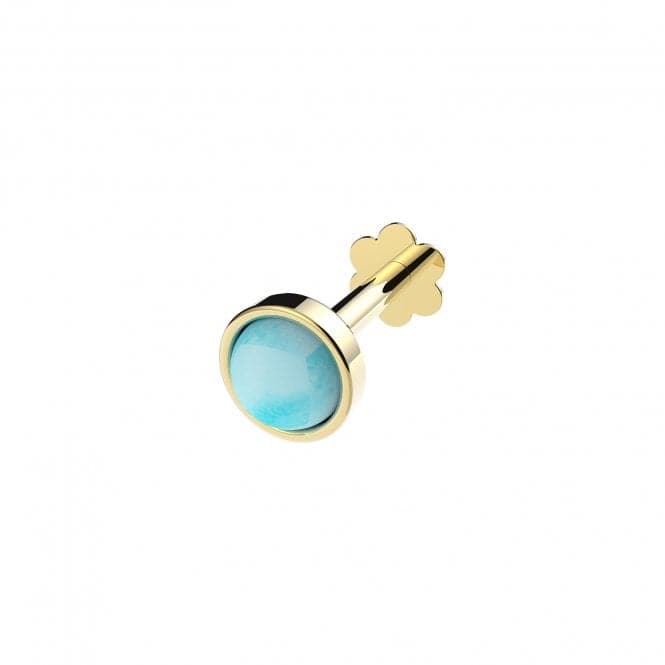 9ct Yellow Gold Turquoise Stone Cartilage Labret ES2046Acotis Gold JewelleryES2046