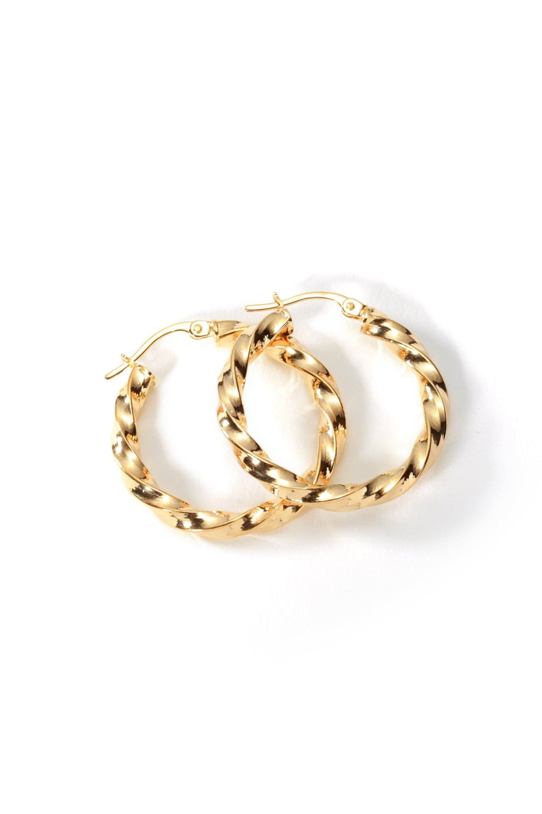 9ct Yellow Gold Twist 25mm Hoop EarringsThe Fine CollectiveBA0032432