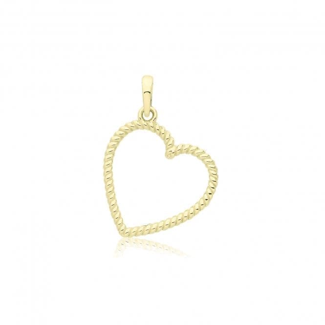 9ct Yellow Gold Twisted Heart Pendant PN1310Acotis Gold JewelleryPN1310