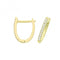 9ct Yellow Gold U - Shape Zirconia Hinged Earrings ES1671Acotis Gold JewelleryES1671