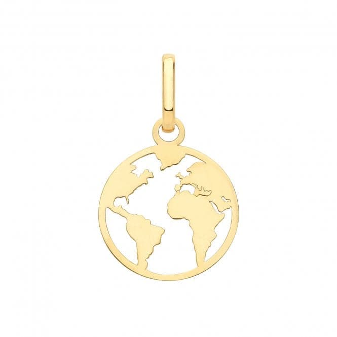 9ct Yellow Gold World Pendant PN1305Acotis Gold JewelleryPN1305