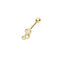 9ct Yellow Gold Zirconia 3 Stones Right Cartilage 8.5mm Post Stud ES927RPAcotis Gold JewelleryES927RP