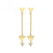 9ct Yellow Gold Zirconia 3 Triangles Drop Earrings ER1162Acotis Gold JewelleryER1162