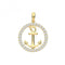 9ct Yellow Gold Zirconia Anchor Charm PN1150Acotis Gold JewelleryPN1150