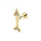 9ct Yellow Gold Zirconia Arrow Cartilage Labret ES2036Acotis Gold JewelleryES2036