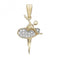 9ct Yellow Gold Zirconia Ballerina Pendant PN190Acotis Gold JewelleryPN190