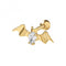9ct Yellow Gold Zirconia Bat Cartilage 6mm Post Stud ES1949Acotis Gold JewelleryES1949