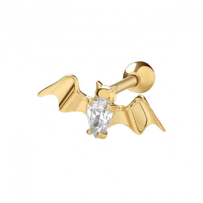 9ct Yellow Gold Zirconia Bat Cartilage 6mm Post Stud ES1949Acotis Gold JewelleryES1949