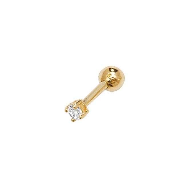 9ct Yellow Gold Zirconia Cartilage 6mm Post Stud ES908Acotis Gold JewelleryES908