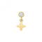 9ct Yellow Gold Zirconia Cartilage 6mm Post Stud With Dangle Star ES1925Acotis Gold JewelleryES1925