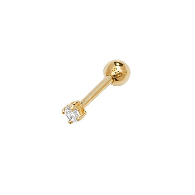 9ct Yellow Gold Zirconia Cartilage 8.5mm Post Stud ES908PAcotis Gold JewelleryES908P