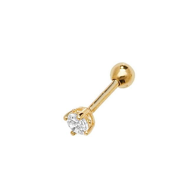 9ct Yellow Gold Zirconia Cartilage 8.5mm Post Stud ES909PAcotis Gold JewelleryES909P