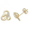 9ct Yellow Gold Zirconia Celtic Stud Earrings ES439Acotis Gold JewelleryES439