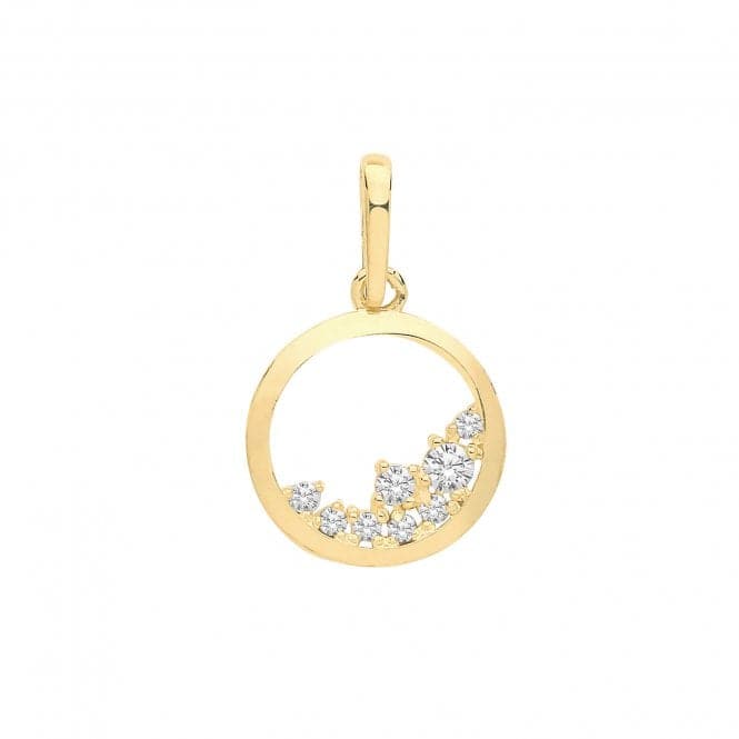 9ct Yellow Gold Zirconia Circle Charm PN1145Acotis Gold JewelleryPN1145