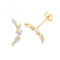9ct Yellow Gold Zirconia Climber Stud Earrings ES1627Acotis Gold JewelleryES1627