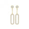9ct Yellow Gold Zirconia Closed Curve Drop Earrings ER1165Acotis Gold JewelleryER1165