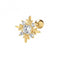 9ct Yellow Gold Zirconia Compass Cartilage 6mm Post Stud ES1932Acotis Gold JewelleryES1932