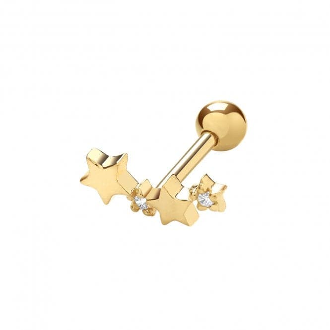 9ct Yellow Gold Zirconia Constellation Cartilage 6mm Post Stud ES987Acotis Gold JewelleryES987