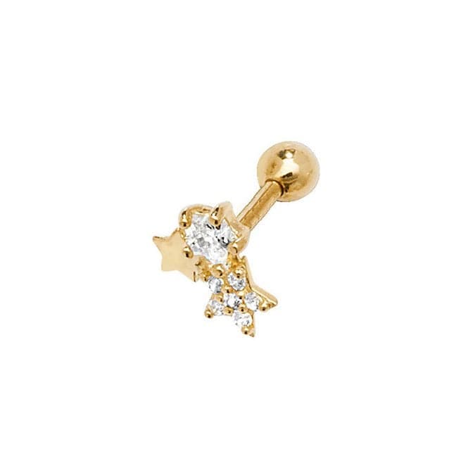 9ct Yellow Gold Zirconia Constellation Cartilage 8.5mm Post Stud ES928PAcotis Gold JewelleryES928P