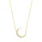 9ct Yellow Gold Zirconia Crescent Moon Necklet NK402Acotis Gold JewelleryNK402