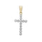 9ct Yellow Gold Zirconia Cross Pendant PN178Acotis Gold JewelleryPN178