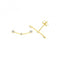 9ct Yellow Gold Zirconia Curved Bar Studs ES693Acotis Gold JewelleryES693