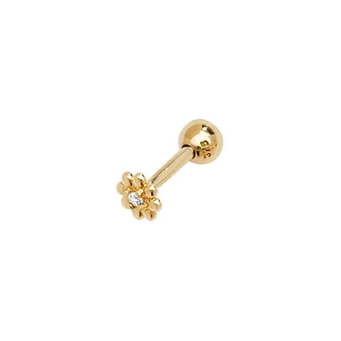 9ct Yellow Gold Zirconia Daisy Cartilage 6mm Post Stud ES910Acotis Gold JewelleryES910