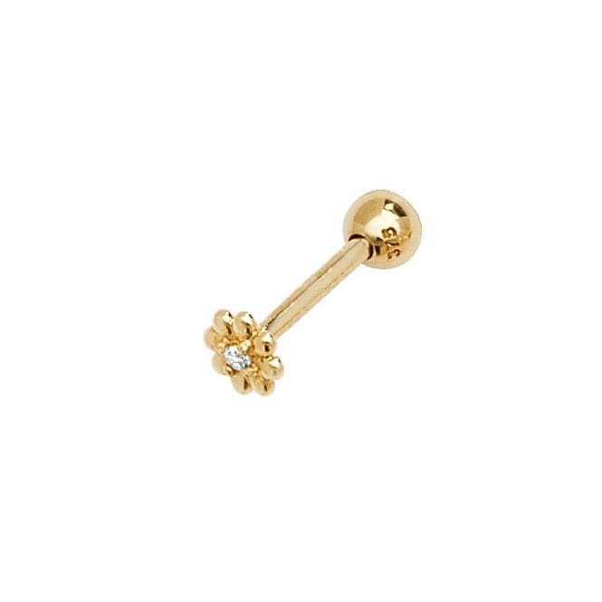 9ct Yellow Gold Zirconia Daisy Cartilage 8.5mm Post Stud ES910PAcotis Gold JewelleryES910P