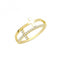 9ct Yellow Gold Zirconia Double Cross Ring RN1653Acotis Gold JewelleryRN1653/K