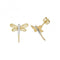 9ct Yellow Gold Zirconia Dragonfly Stud Earrings ES602Acotis Gold JewelleryES602