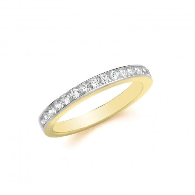 9ct Yellow Gold Zirconia Eternity Ring RN980Acotis Gold JewelleryRN980/T