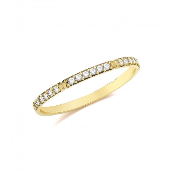 9ct Yellow Gold Zirconia Half Eternity Ring RN963Acotis Gold JewelleryRN963/N
