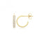 9ct Yellow Gold Zirconia Half Hoop Studs ES747Acotis Gold JewelleryES747