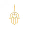 9ct Yellow Gold Zirconia Hamsa Charm PN1133Acotis Gold JewelleryPN1133
