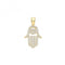 9ct Yellow Gold Zirconia Hamsa Pendant PN1303Acotis Gold JewelleryPN1303