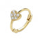 9ct Yellow Gold Zirconia Heart Cartilage Hoop ES1970Acotis Gold JewelleryES1970