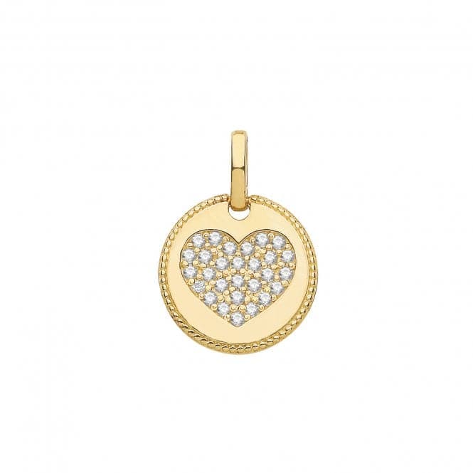 9ct Yellow Gold Zirconia Heart Charm PN1147Acotis Gold JewelleryPN1147