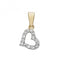 9ct Yellow Gold Zirconia Heart Pendant PN182Acotis Gold JewelleryPN182