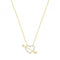 9ct Yellow Gold Zirconia Heart&Arrow Necklet NK400Acotis Gold JewelleryNK400