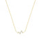 9ct Yellow Gold Zirconia Heartbeat Necklet NK391Acotis Gold JewelleryNK391