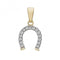 9ct Yellow Gold Zirconia Horse Shoe Pendant PN193Acotis Gold JewelleryPN193