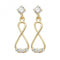 9ct Yellow Gold Zirconia Infinity Drop Earrings ES448Acotis Gold JewelleryES448