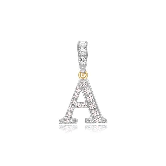 9ct Yellow Gold Zirconia Initial Pendant PN801/AAcotis Gold JewelleryPN801/A