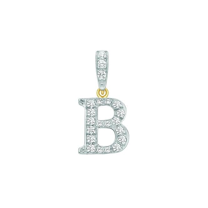 9ct Yellow Gold Zirconia Initial Pendant PN801/BAcotis Gold JewelleryPN801/B