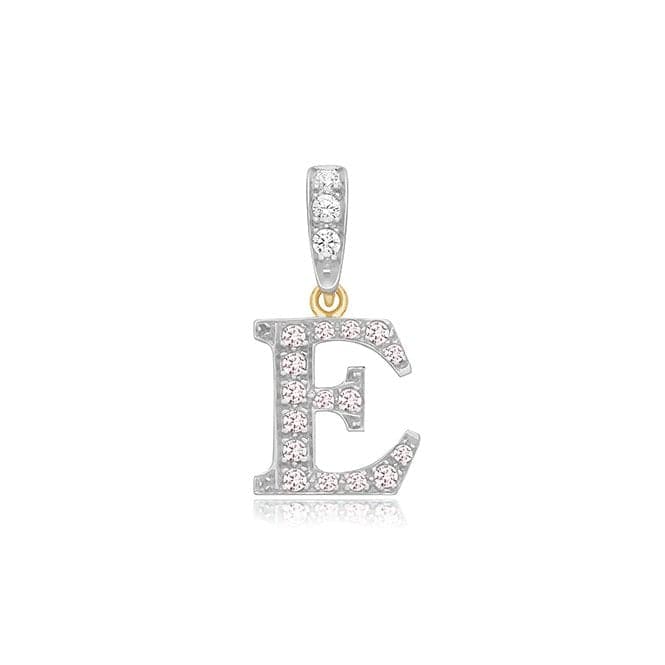 9ct Yellow Gold Zirconia Initial Pendant PN801/EAcotis Gold JewelleryPN801/E